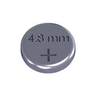 thru hole and surface mount retainers for 4.8mm diameter coin cell batteries